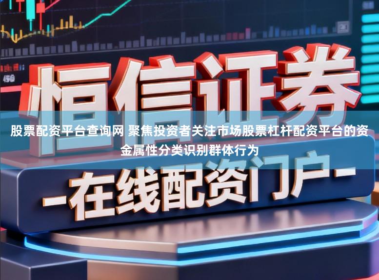 股票配资平台查询网 聚焦投资者关注市场股票杠杆配资平台的资金属性分类识别群体行为