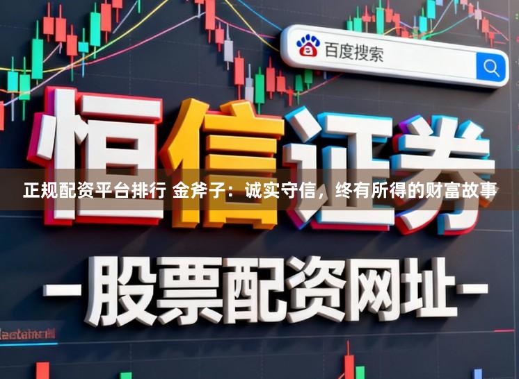 正规配资平台排行 金斧子：诚实守信，终有所得的财富故事